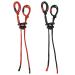 Ecsing 2 pieces of archery finger loops Adjustable recurve arch fingering archery sheet rope for recurve sheets replacement accessories red and black