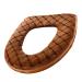 Eioflia Toilet Seat Cover Pad Soft Toilet Seat Cushion Warmer Washable Toilet Seat Cover Pads with Zipper Brown