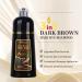 Dark Brown Hair Dye Shampoo for Gray Hair - 500ml 3 in 1 Herbal Color Shampoo for Women & Men - Buy Online on GoSupps.com