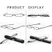 Mini Metal Reading Glasses - Slim Pocket Readers with Pen Clip Case (2 PCS) - 3.50 Magnification - Stylish Black Reading Glasses - Buy Online on GoSupps.com