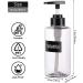 Segbeauty 10.1oz Shampoo Bottles with Labels - 3pcs Plastic Lotion Dispensers | Refillable Shower Bottles Set for Bathroom | Black Pump, 300ml Capacity - Buy Online on GoSupps.com