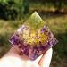 Moonstone Crystal Orgone Pyramid - Energy Tower with Chakra Stones and Flower of Life Design - Buy Online on GoSupps.com