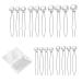 SAVITA 18 Pcs 6 Sizes Pearl Hair Pins Bridal Hair Pieces Pearl Bobby Pins for Wedding, Bride, Bridesmaid, Girls, Women(Silver)