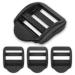4 Pcs 1 inch (25mm) Plastic Ladder Slider adjustable Lock Buckles Plastic tension lock triglide Plastic Replacement for Belt backpack strap adjuster replacement (Black)