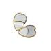 Ladies Compact Mirror - Small Elegant 2 Sided Pocket Mirrors for Your Purse - 3X/1X Magnification Vintage Handheld Makeup Mirror - Perfect for Travel - Tri-Shape Heart Gold - Order Now! - Buy Online on GoSupps.com
