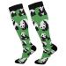 Haskirky High Elasticity Compression Socks High Knee Socks Adult Universal Leisure Relieve Fatigue Cute Pandas Travel Daily with Running (1 Pair)