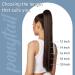 Fshine Balayage Brown Ponytail Extension Real Hair Straight Soft Remy Ponytail Extensions Human Hair Balayage Dark Brown Faded to Maroon Highlight with Dark Brown Extensions 45cm 80g #2/8/2 4.pony#2/8/2 18 inch - Buy Online on GoSupps.com