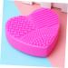 Housoutil Makeup Brush Cleaner - Silicone Cleaning Pad & Applicator - Rose Red 8x8.5cm | Effective Brush Washing Mat - Buy Online on GoSupps.com