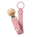 BIBS Paci Braid Dummy Chain Organic Cotton Danish Design One Size (0-36 Months) Dusty Pink/Baby Pink Dusty Pink / Baby Pink