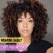 Premium Short Synthetic Curly Afro Wig for Black Women with Bangs - Mixed Brown #2/33 - Buy Online on GoSupps.com