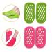 Moisturizing Socks, Gel Socks Soft Moisturizing Gel Socks, Gel Spa Socks for Repairing and Softening Dry Cracked Feet Skins (Women Size(Rose Red & Green)) 2 Pair (Pack of 1)