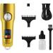 Hair Clipper Cordless Barber Grooming Sets Rechargeable Hair Clipper with Guide Combs Gold Metal Incisive Lightweight Electric Hair Trimmer for Home Use 500mAh - Buy Online on GoSupps.com