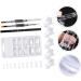 FRCOLOR 1 Set Nail Extension Manicure Fake Acylic Nail Tips Kit Nail Art Decoration Nail Decorative Stencils Nail Form Molds Kit De Manicura Nail Builder French Nail Polish White Plastic - Buy Online on GoSupps.com