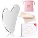 Gua Sha Stainless Steel Tool | Topnpeko Face Massager for Tension Relief & Slimming | Silver Heart Shape Beauty Tool - International Shipping - Buy Online on GoSupps.com