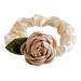 amangul Vintage Flower Hair Scrunchies Thick Updo Oversized Scrunchies Elegant -Hair Rope Scrunchy Women Ponytail Holder(Orange)