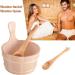 Sauna Bucket and Ladle Cedar - 4L Sauna Bucket Sauna Accessories with Wooden Bucket Ladle Handmade Lengthened Rope Handle - Buy Online on GoSupps.com