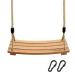 PELLOR Wood Tree Swing Seat, Indoor Outdoor Rope Wooden Swing Set for Children Adult Kids 17.7x7.9x0.6 inch Burlywood 17.7x7.9x0.6 inch