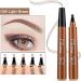 QUEMISS Micro Brow Pencil Eyebrow Pen 3D Tint Pen Creates Lasting Make-Up Professional Natural Looking Eyebrows Cover Sparse Areas Daily Waterproof Brows 01#light Brown - Buy Online on GoSupps.com