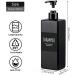 Segbewy Refillable Pumping Pump - 500ml Black Lotion & Shampoo Bottle 3-Pack with Labels - Ideal for Travel & Home Use - Buy Online on GoSupps.com