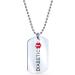 Bling Jewelry Pre-Engraved Medical ID Tag Pendant Necklace for Diabetic Men & Teens - Silver Tone Stainless Steel - Sizes SM MED LG - Buy Online on GoSupps.com