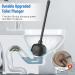 Uptronic Toilet Plunger & Brush Set with Holder - 2-in-1 Bathroom Cleaning Combo (Black) | Heavy Duty Bowl Brush with Modern Caddy Stand - Buy Online on GoSupps.com