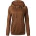Bigfanshu Womens Dresses Pockets Long Sleeve Hoodies Sweatshirt Pullover Shirt Tops Blouse Brown - Buy Online on GoSupps.com