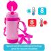 Primo Passi Insulated Straw Water Bottle for Kids - 12oz Thermos Bottle (Pink) - Buy Online on GoSupps.com