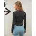 Locachy Women's Lightweight Stretchy Black Running Track Jacket with Thumb Holes - Size Small - Buy Online on GoSupps.com