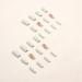 24pcs Square False Nails Short White & Pink Press on Nails with Mini Pearls - Nail Art Accessories - Buy Online on GoSupps.com