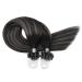Moresoo Microring Extensions - Real Hair Black & Silver Ombre 35 cm | Thick 1g Remy Micro Loop Hair Extensions - Buy Online on GoSupps.com