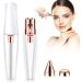 2020 Newest Rechargeable Eyebrow Trimmer Facial Hair Remover,BEENLE 2 in 1 Painless Eyebrow Razor Epilator Facial Hair Trimmer for Women,Waterproof & East to Use White