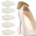 Heel Pads for Shoes Leather Heel Cushion Pads Soft Heel Grips for Shoes That are Too Big Self-Adhesive Heel Inserts Prevent Slipping Rubbing Blisters 5 Pair (White)