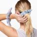 18 PCS Bow Scrunchies Hair Accessories - Chiffon Satin Silk with Bow Scarf - Solid Stripe Flower Colors - Ponytail Holder with Rabbit Bunny Ear BowKnot - Buy Online on GoSupps.com