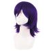MapofBeauty 14 Dark Purple Short Cosplay Wig with Bangs - Wolf Tail Synthetic Hair for Parties - International Shipping Available - Buy Online on GoSupps.com