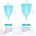 Reusable Menstrual Cups Multi Pack - Small and Large, Heavy Flow, Flexible & Soft - Includes Storage Bag - Organic Silicone - Blue - Pack of 2 - Buy Online on GoSupps.com