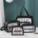 5PCS Clear Toiletry Bag Set - Waterproof Travel Makeup Bags with Zipper Handle, Portable and TSA Approved for Men and Women (Black) - Buy Online on GoSupps.com