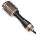 Beautimeter Hot Air Brush, Hair Dryer Brush & Volumizer, 3 in 1 Negative Ionic Hair Styler for Straightening, Curling, 1000W, Black & Gold