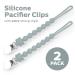 Silicone Pacifier Clip with Koala Bead - Grey | One Piece Soother Binky Teething Ring Holder - Buy Online on GoSupps.com