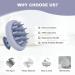 Aimike Scalp Massager Shampoo Brush - Soft Silicone Hair Scrubber for Dandruff Removal and Hair Growth - Blue Haze - Buy Online on GoSupps.com