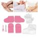 Paraffin Wax Bath Set | Cozy Pink Flannel Bathroom Shoes & Inserts for Hands & Feet | International Shipping - Buy Online on GoSupps.com