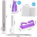 MORGLES Gel Nail Remover Kit - 10 Nail Clips, 300 Cotton Pads, Files, Shiner, Cuticle Pusher, Brush - Purple - Buy Online on GoSupps.com