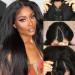 UNICE Kinky Straight V Part Human Hair Wig 18 Inch - Natural Color, Beginner Friendly, 150% Density - Buy Online on GoSupps.com