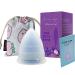 Super soft menstrual cup sensitive cup - medical silicone cup - reusable women's hygiene products ladies bandage for women (L transparent)
