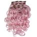 hair2heart Clip in Extensions Synthetic Hair Wavy - 8 pcs. 130g Bubblegum 60cm #101 Bubblegum