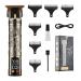 Razors T9 LCD Electric Hairdresser Oil Shaving Head Electric Pusher Carving Electric Pusher Clipper Hair Precision Trimmer for Men Care(LCD Metal Black)