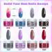 Mobray Dip Powder Nail Kit Starter with 6 Colors - Purple, Red, Grey, Glitter | 2 Changing Color System + Base Top Coat & Activator | Beginner Home Salon Set - Buy Online on GoSupps.com