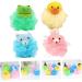 FRCOLOR 4pcs Bath Flower Sponges - Kids Loofah & Shower Puff for Fun Bathing & Cleaning - Buy Online on GoSupps.com