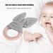 Buy Baby Biting Toy - Rabbit Ears Bite Ring for Sensory Relief & Gum Massage | Light Gray - Buy Online on GoSupps.com