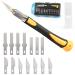 NEWISHTOOL Precision Hobby Knife Utility Exacto Knife Set with Sharp Razor Art Knife Tool for Architecture Modeling, Pumpkin Cutting, Scrapbooking, Wood Working Stencil, Fine Point, Scoring, Chiseling