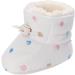Baby Winter Warm Fleece Booties | Non-Slip Soft Sole Sock Shoes for Girls Boys | Adjustable Crawling Prewalker Boots | 0-18 Months (12-18 Months) - B White - Buy Online on GoSupps.com